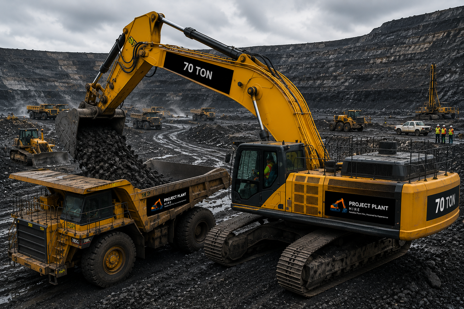 70 Ton Excavator Hire