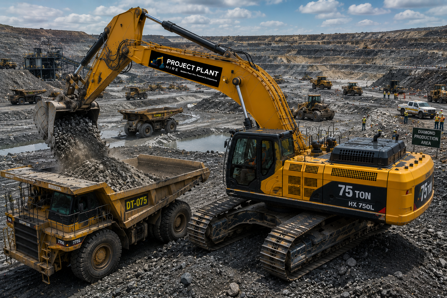 75 Ton Excavator Hire